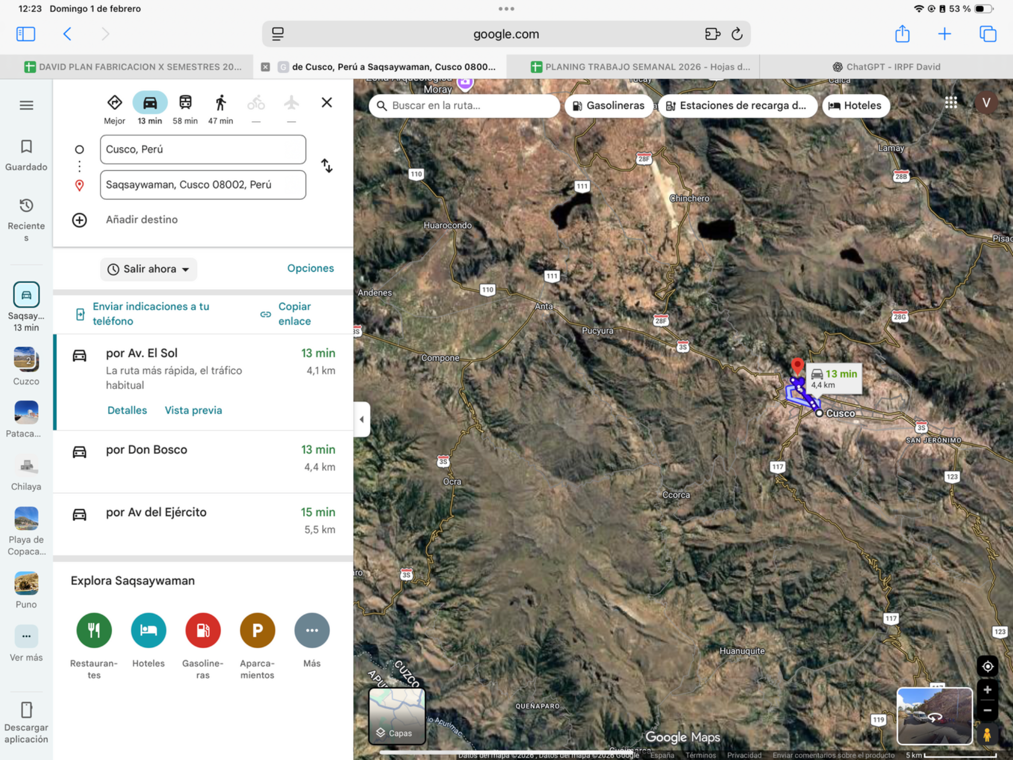 Train to Machu Picchu — original route map